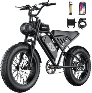 1. ASKGO Electric Dirt Bike, 2000W Peak Motor, 28 MPH, 65-Mile Range, 48V 20Ah Battery, 16" Fat Tires