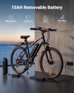 sixblues Electric Bike for Adults, 1500W Peak Motor 26" tire Ebike - Image 3