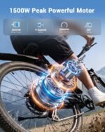 Sixblues Electric Bike for Adults, 26" tire with 1500W Peak Motor - Image 3
