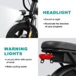 Foldable Electric Bike, 560W Motor, 24 MPH, 32-Mile Range, 48V 10Ah Battery, 14" Wheels & Basket - Image 8