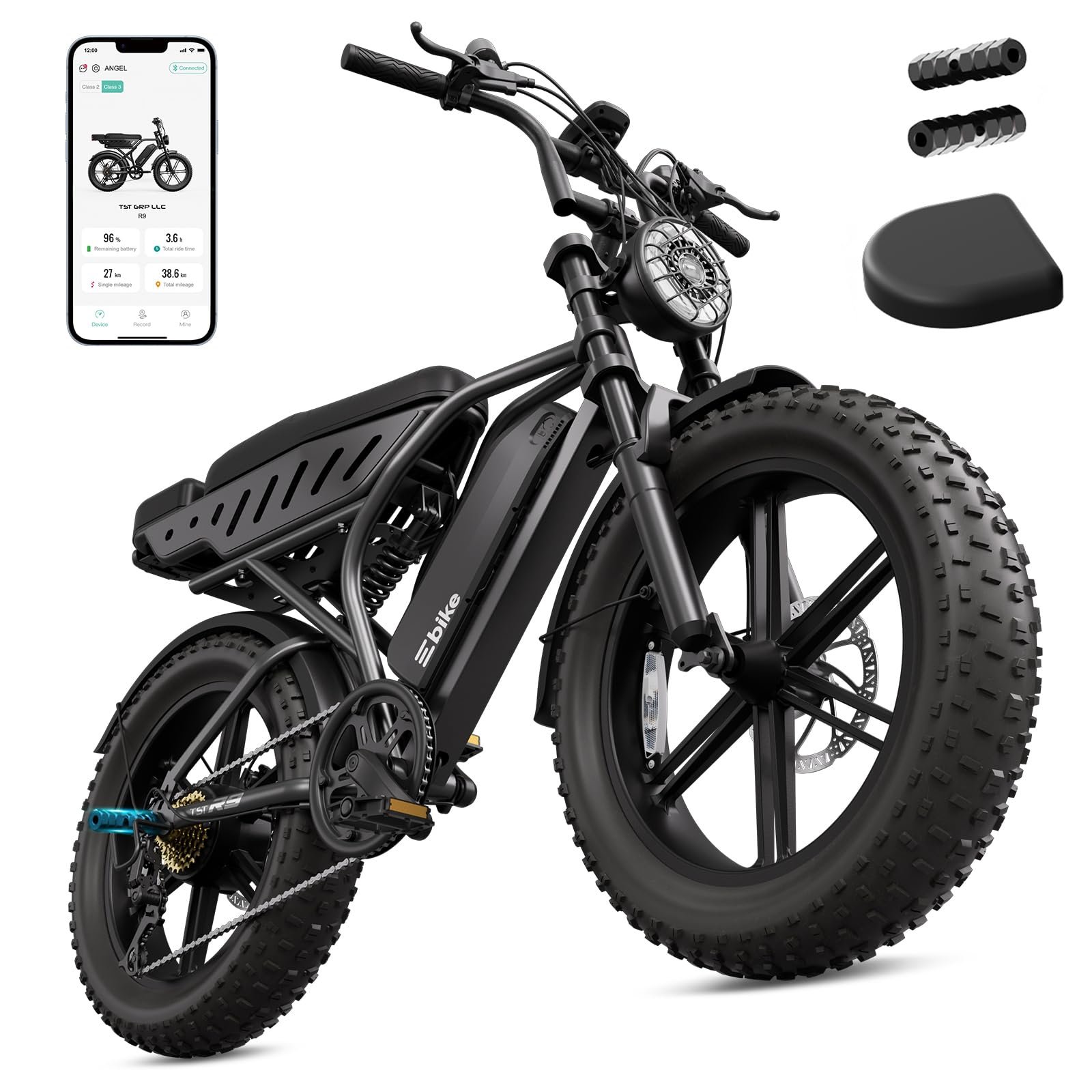 71LFxcgjPAL Electric Bike for Adults,48V Removable Battery Retro Ebike,20"x4" Fat Tires - Image 1