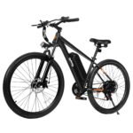Qlife Racer Electric Mountain Bike, 1000W Peak Motor, 375Wh Battery, 26" Tires, Up to 40 Miles, Black