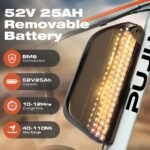 4000W Dual Motor Ebike 52V Up to 100 Miles 52V 24" Fat Tire PU354 - Image 4