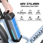 Funhang 26" City Cruiser Electric Bike, 1000W Peak Motor, 20 MPH, 50-Mile Range, 48V Battery - Image 3