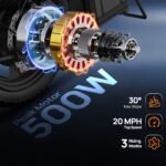 URLIFE Folding Electric Bike, 500W Peak Motor, 20 MPH, 20–40 Mile Range, 14" Wheels - Image 2