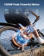 sixblues Electric Bike for Adults, 1500W Peak Motor 26" tire Ebike - Image 2
