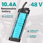 Foldable Electric Bike, 560W Motor, 24 MPH, 32-Mile Range, 48V 10Ah Battery, 14" Wheels & Basket - Image 4