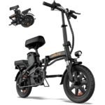 URLIFE Folding Electric Bike, 500W Peak Motor, 20 MPH, 20–40 Mile Range, 14" Wheels