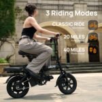 URLIFE Folding Electric Bike, 500W Peak Motor, 20 MPH, 20–40 Mile Range, 14" Wheels - Image 5