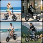 DTTZH Folding Ebike for Adults, Electric Bike Foldable, 14" Foldable Ebike - Image 14