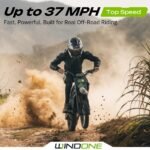 Windone RS5 Electric Dirt Bike, 2200W Peak Motor, 37 MPH, 45-Mile Range, Dual Suspension, Light Green - Image 2