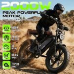 Electric Bike for Adults,48V15Ah Removable Battery Retro Ebike,Carbon Black - Image 2