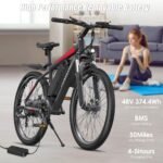 Funhang Electric Mountain Bike, 1000W Peak Motor, Up to 50 Miles, 26" Wheels, 48V Battery - Image 3