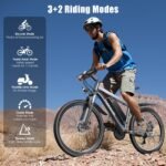 Funhang Electric Mountain Bike, 1000W Peak Motor, Up to 50 Miles, 26" Wheels, 48V Battery - Image 4