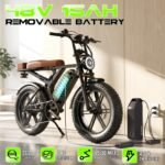 Electric Bike for Adults,48V15Ah Removable Battery Retro Ebike,Carbon Black - Image 3