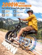 Jasion RetroVolt Electric Bike, 70-Mile Range, 2000W Peak, Fat Tire - Image 2