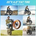 Electric Bike for Adults,48V Removable Battery Retro Ebike,20"x4" Fat Tires - Image 7