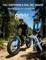 Jasion RetroVolt Electric Bike, 2000W Peak, 70-Mile Range, Fat Tire - Image 6
