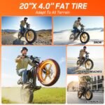 Electric Bike for Adults,48V15Ah Removable Battery Retro Ebike - Image 7