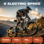 4000W Dual Motor Ebike 52V Up to 100 Miles 52V 24" Fat Tire PU354 - Image 5