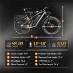Jasion EB5 MAX Electric Bike for Adults 2000W Peak Motor, 48V 15Ah Battery - Image 7