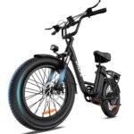 URLIFE Fat Tire Electric Bike, 48V 13Ah Battery, Up to 80 Miles, 20" x 3.0" Tires, 7-Speed, Black