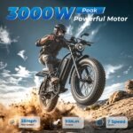 Jasion YR20Pro Ebikefor Adults,52V 20AH Battery,3000W Peak Motor - Image 2