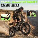 Electric Bike for Adults,48V15Ah Removable Battery Retro Ebike,Carbon Black - Image 7