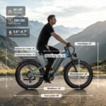 Jasion EB5 Ultra Electric Bike, 2500W Peak, 52V 20Ah Battery, 26" Fat Tires, Dual Suspension - Image 8
