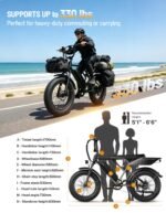 Jasion RetroVolt Electric Bike, 2000W Peak, 70-Mile Range, Fat Tire - Image 7
