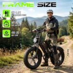Electric Bike for Adults,48V15Ah Removable Battery Retro Ebike,Carbon Black - Image 5