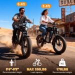 FLIWIN Electric Bike for Adults: 2000W Peak Motor, 48V 20AH Battery - Image 7