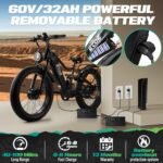 EcoE 8OOOW Dual Motor Electric Bike for Adults 5OMPH 60V32A 26x4 Fat Tire1 - Image 6
