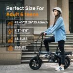 URLIFE Folding Electric Bike, 500W Peak Motor, 20 MPH, 20–40 Mile Range, 14" Wheels - Image 8